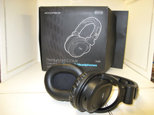 monoprice bhs-839 headband headphones - black premium hi fi dj style