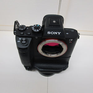 Sony Alpha 7R body and power pack.